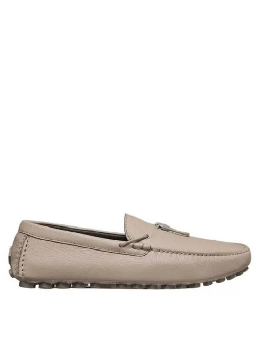 CD Diamond Grained Calfskin Loafers Beige Dior