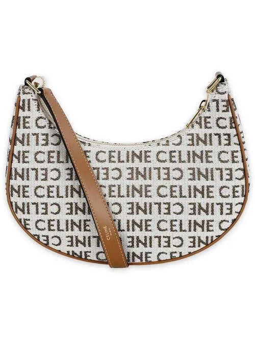 CELINE WoMen's Lettering Logo Mini Shoulder Bag Tan