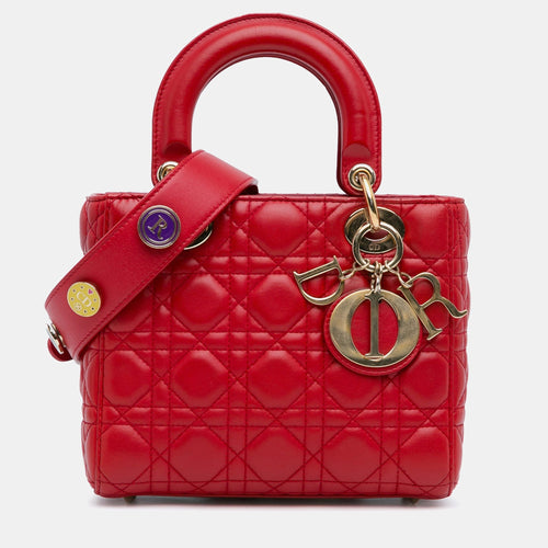 Dior Small Lambskin Cannage Lucky Badges My Lady Bag
