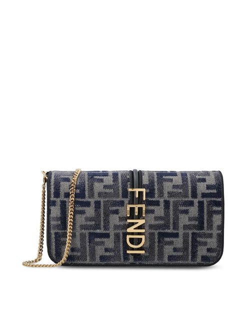 Women's Fendigraphy Wallet On Chain in Blgrigio | 8BS076ASU0