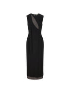 Fendi Jersey Metallic Yarn Long Dress Black