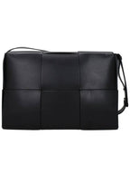 Bottega Veneta Large Intrecciato Cross Bag Black