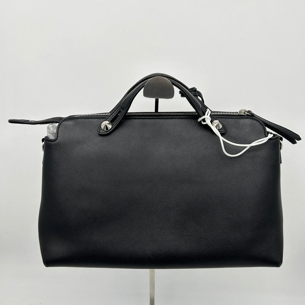 Fendi By The Way Black Perforated Leather Shoulder Bag