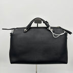 Fendi By The Way Black Perforated Leather Shoulder Bag
