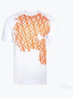 Fendi Embroidered FF Crew Neck Oversized Short Sleeve T-Shirt White