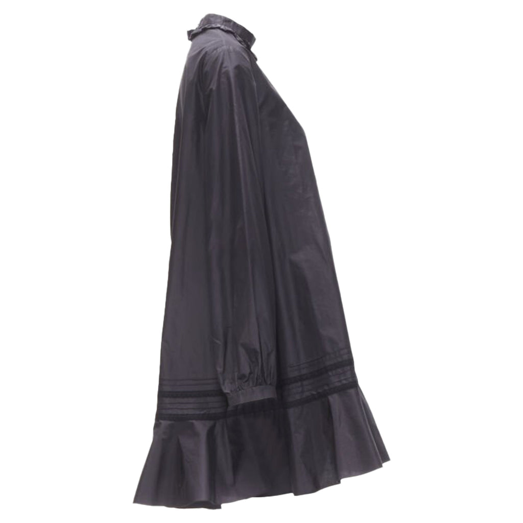 Christian Dior silk lace trim collar skirt muumuu dress