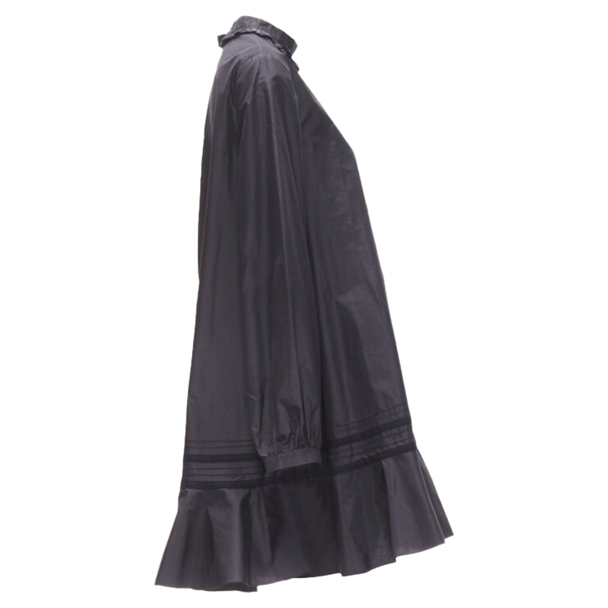 Christian Dior silk lace trim collar skirt muumuu dress