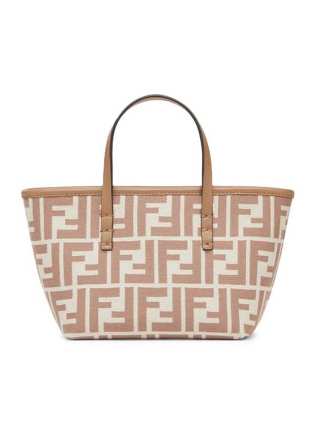 Fendi Roll FF Jacquard Small Tote Bag Beige