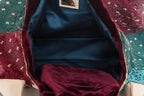 Fendi Ivory & Multicolor Limited Edition Embroidered Spy Hobo