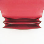 Hermes calf Leather Message Bag H020 red silver