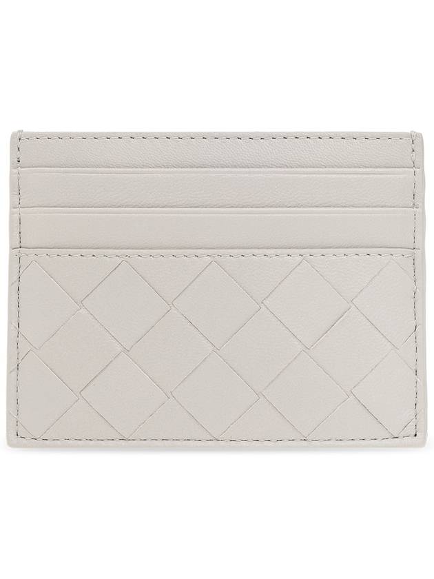 Bottega Veneta Intrecciato Leather Card Wallet Grey