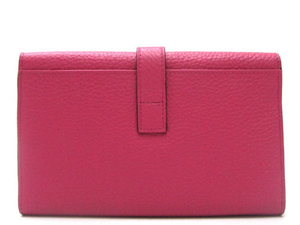 Hermes Wallet H1125 Wallet Cow Leather Pink