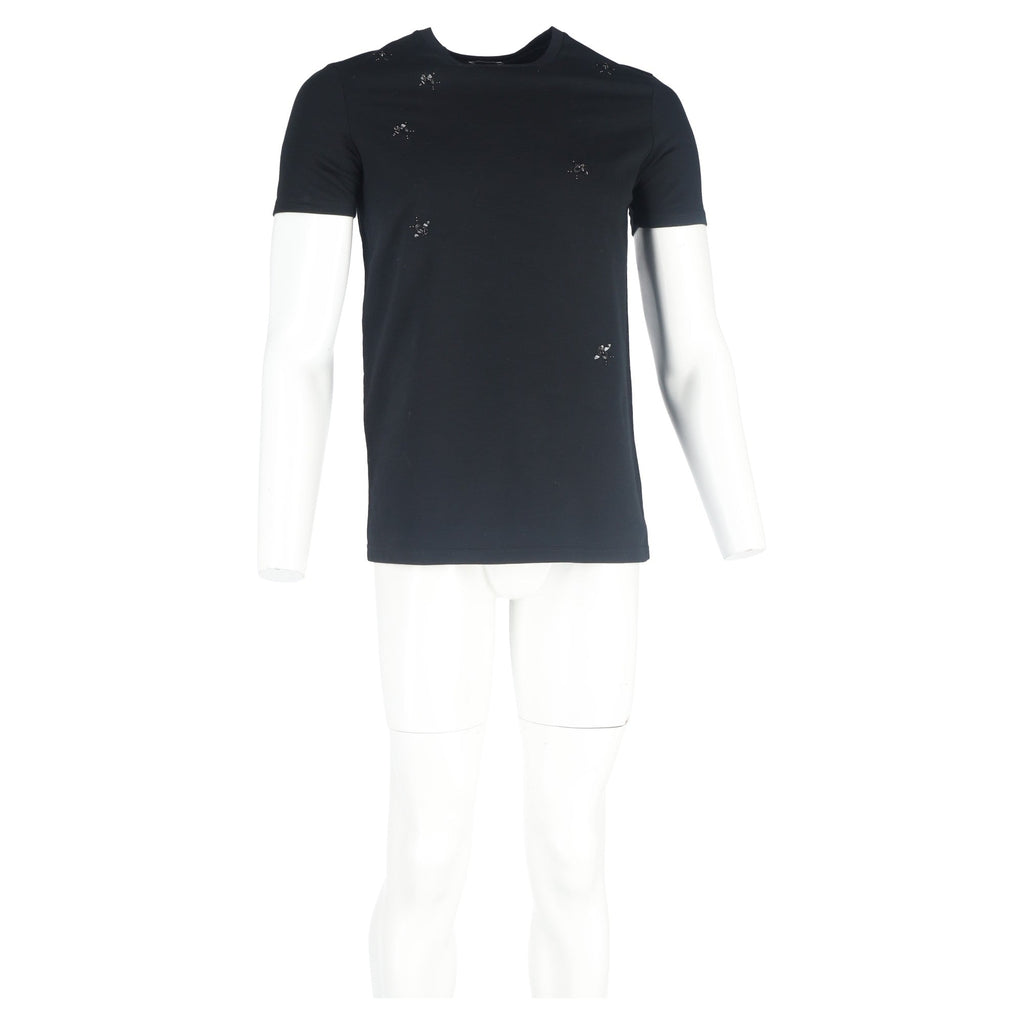 Dior Bee Printed Crewneck T-Shirt in Black Cotton