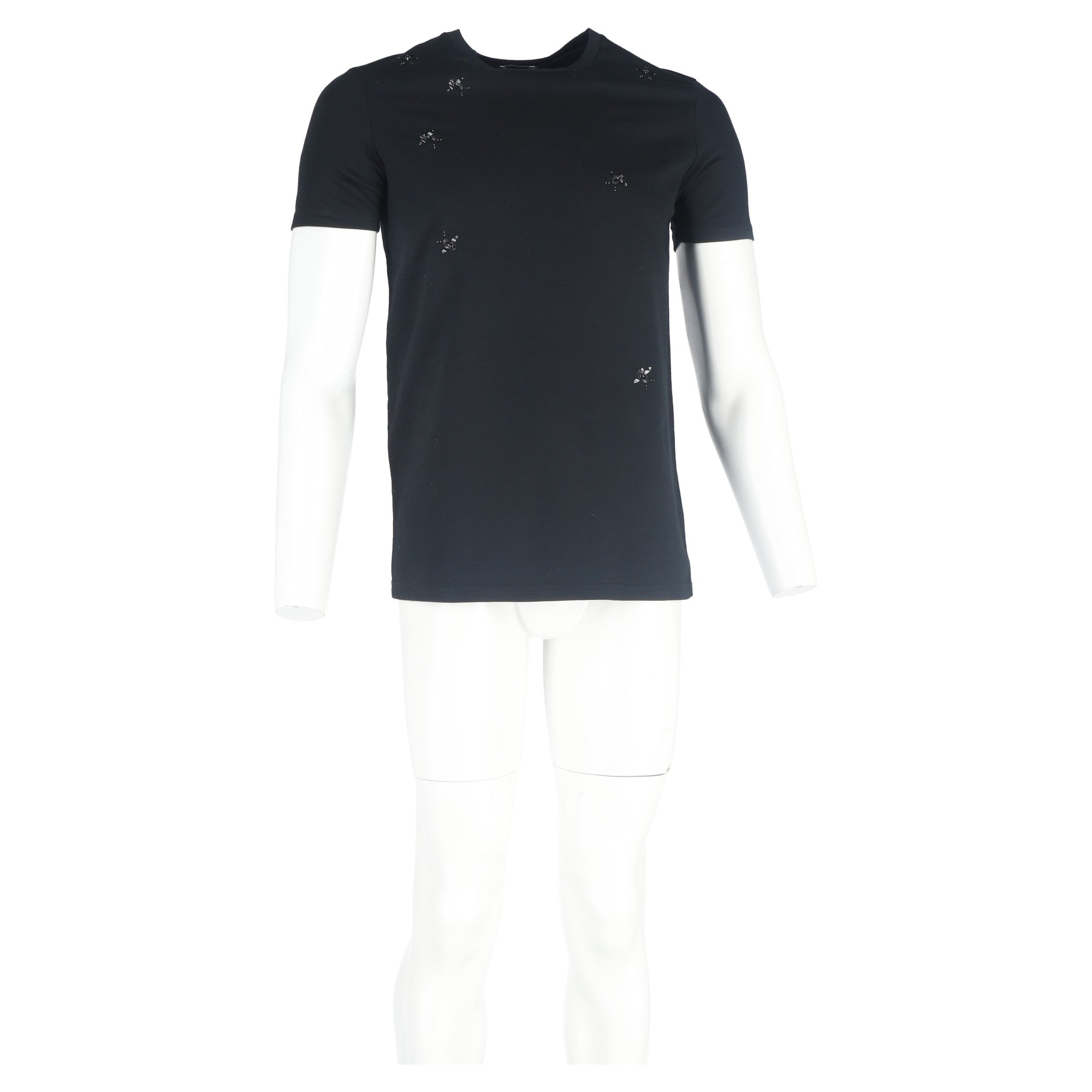 Dior Bee Printed Crewneck T-Shirt in Black Cotton