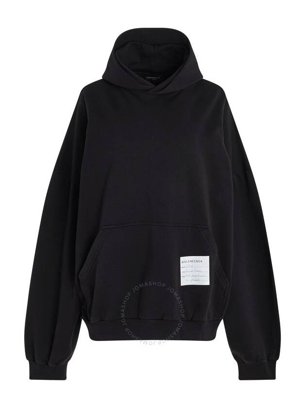 Balenciaga sample sticker round hood oversized black