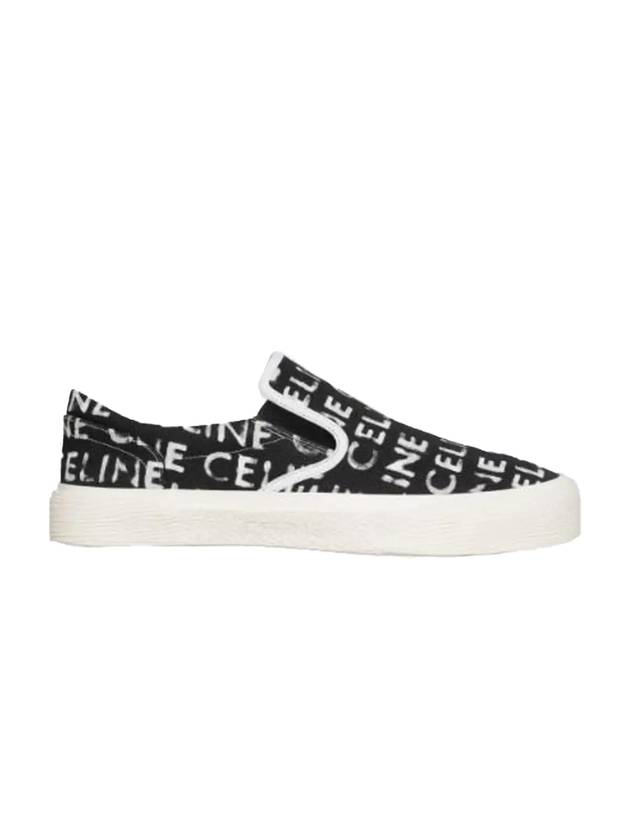 CELINE Elliott Celine Print Canvas Slips-On Black
