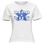 Dior Vibe Star Logo Graphic Print Cotton Linen Short Sleeve Tshirt
