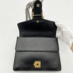 GUCCI Calfskin Web Mini Dionysus Shoulder Bag Black 2504201807