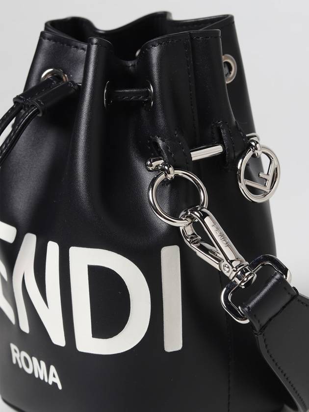 Fendi Roma Mon Tresor Leather Small Bucket Bag Black