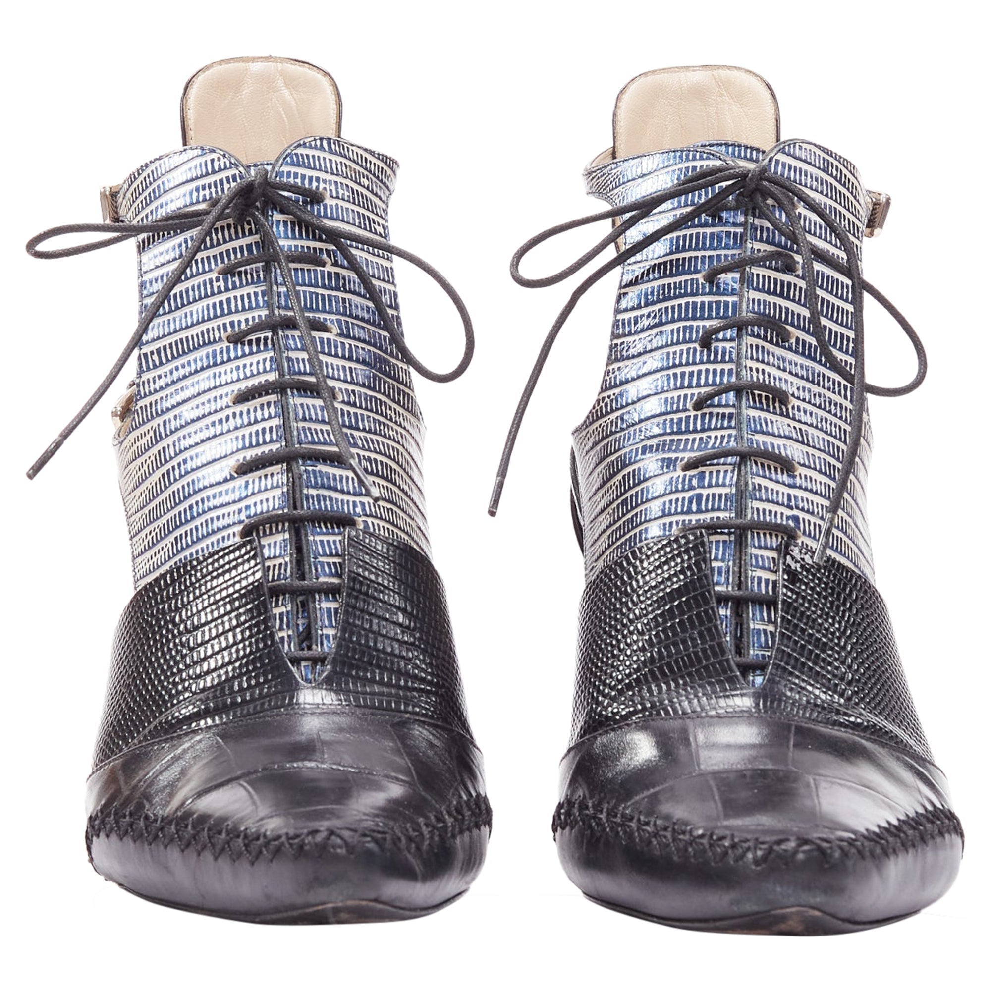 Dior Raf Simons Metallic Scale Embossed Cut Out Booties