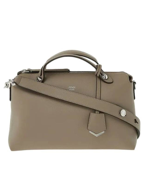 Fendi By The Way Boston Leather Medium Tote Bag Beige