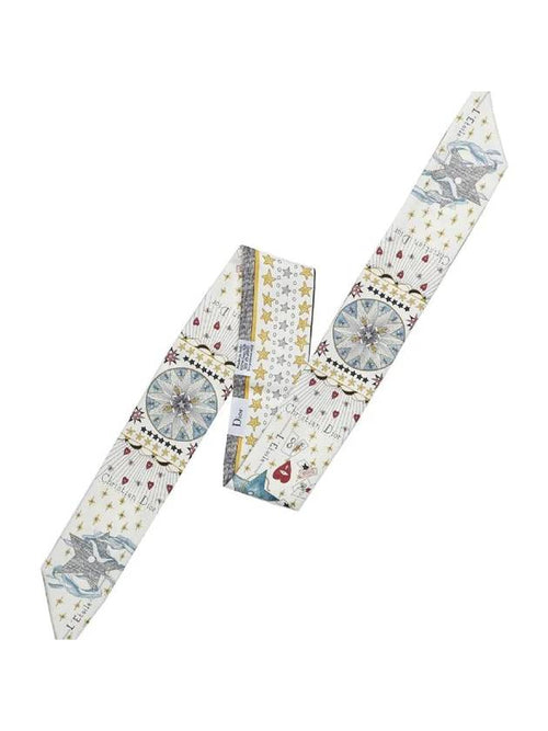 Tarot Micha Silk Scarf White Dior