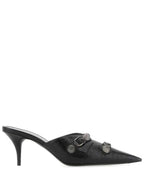 Balenciaga Cagle Pointed Toe Mule Heel Black