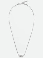 Bottega Veneta Knot Pendant Necklace Silver