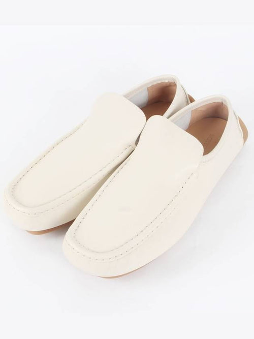 Bottega Veneta Leather Driving Loafer White 44 290