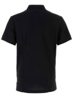 Burberry Men's Embroidered Logo Cotton Polo Shirt Black