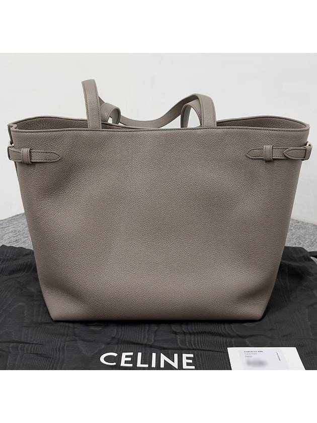 CELINE Cabas Anais Cuir Grain Calfskin Shoulder Bag Pebble