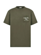 Atelier Chest Pocket Cotton Jersey Short Sleeve T-Shirt Khaki Dior