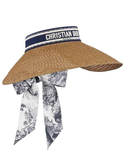 Riviera D Ocean Micha Scarf Visor Navy Dior