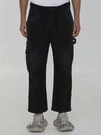 Balenciaga Cropped Cargo Straight Pants Black