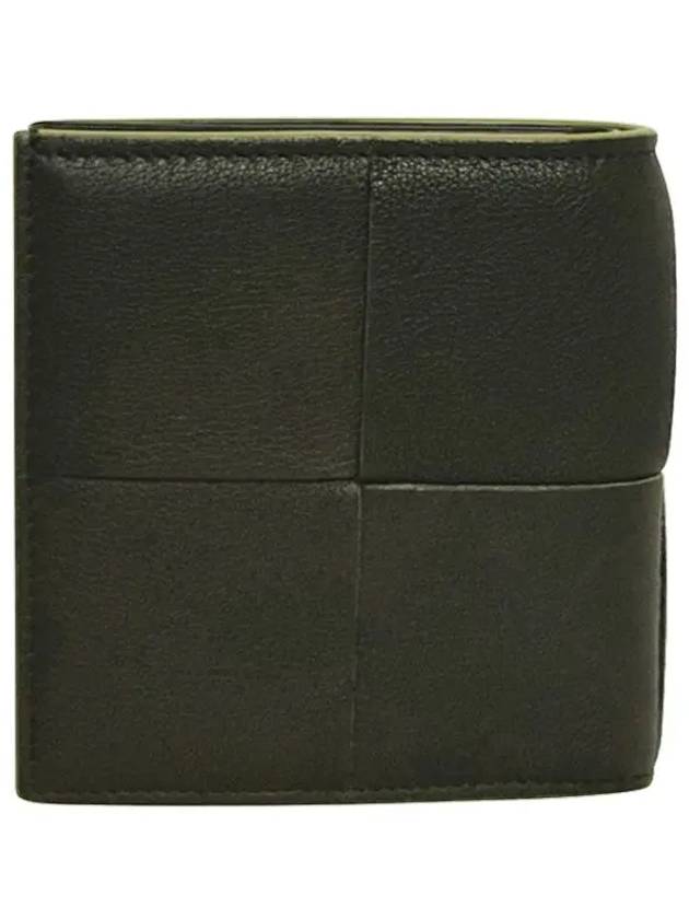Bottega Veneta Slim Intrecciato Bi-Fold Wallet Black Parakeet