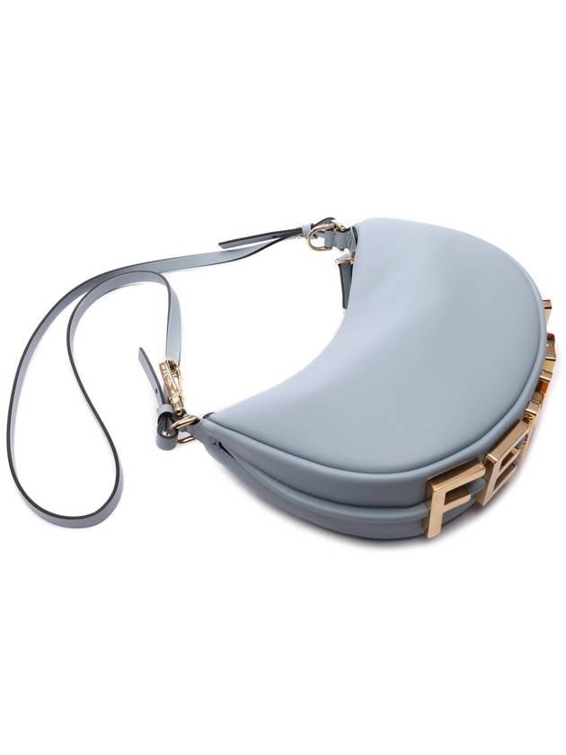 Fendi Fendigraphy Leather Small Tote Bag Blue