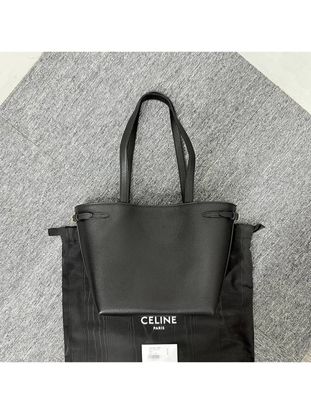 CELINE Cabas Anais Small Grain Calfskin Tote Bag Black