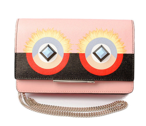 Fendi Leather Wallet with Chain Mini Bag 8M0346