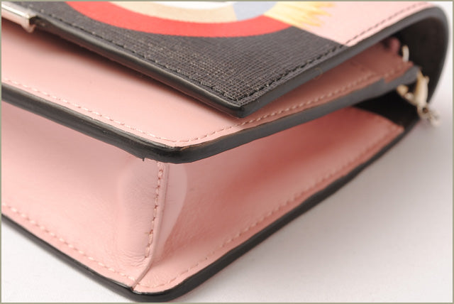 Fendi Leather Wallet with Chain Mini Bag 8M0346