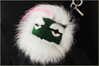 Fendi Bag Bugs Charm Keychain 7AR467 Green/White