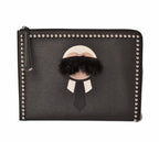 Fendi Karlito Clutch Bag/Second Bag Black/Silver
