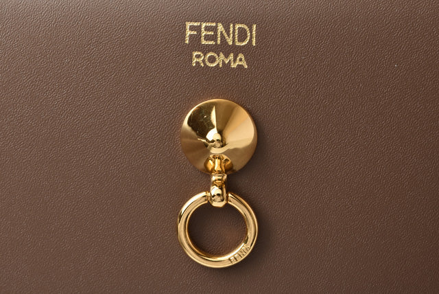 Fendi Leather Zip Wallet Brown/Black 8M0401