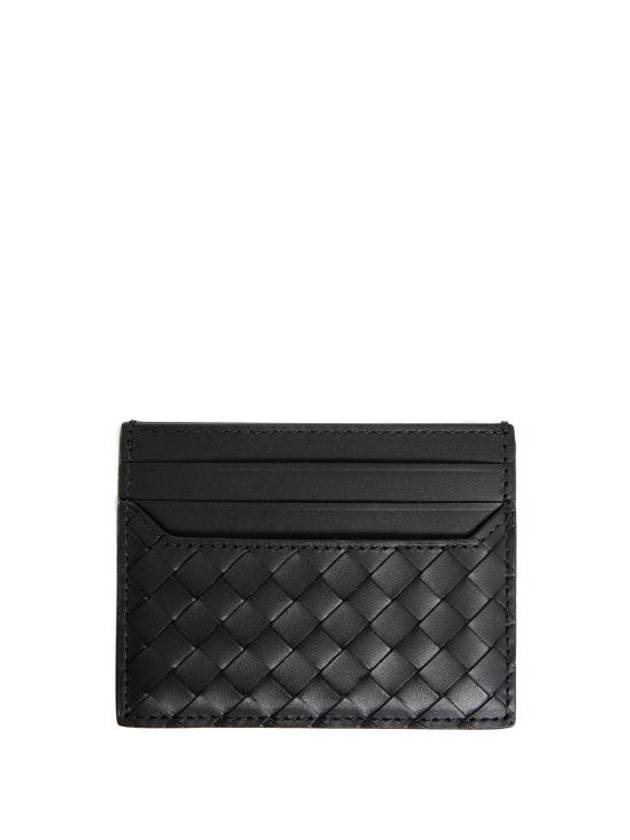 Bottega Veneta Piccolo Intrecciato Card Holder Black