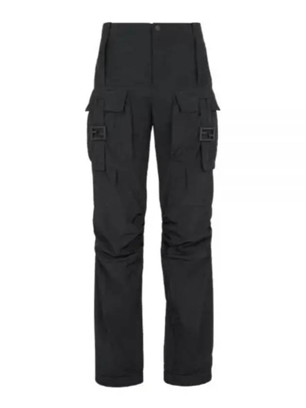 Fendi Women's Nylon Cargo Track Pants Black