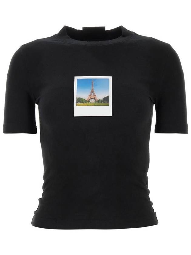 Balenciaga polaroid print stretch design t-shirt 745019TOVC7