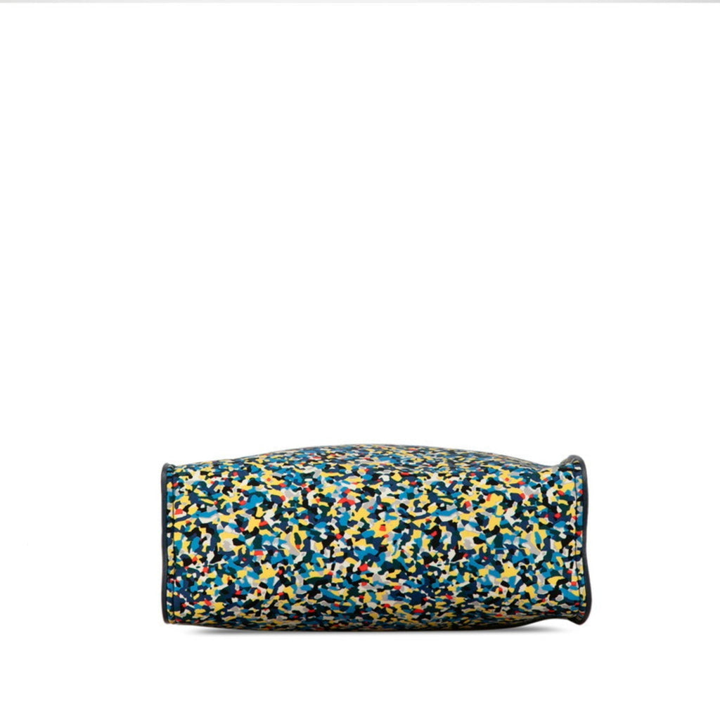 Fendi  Navy Nylon Leather Handbag Tote Bag ()