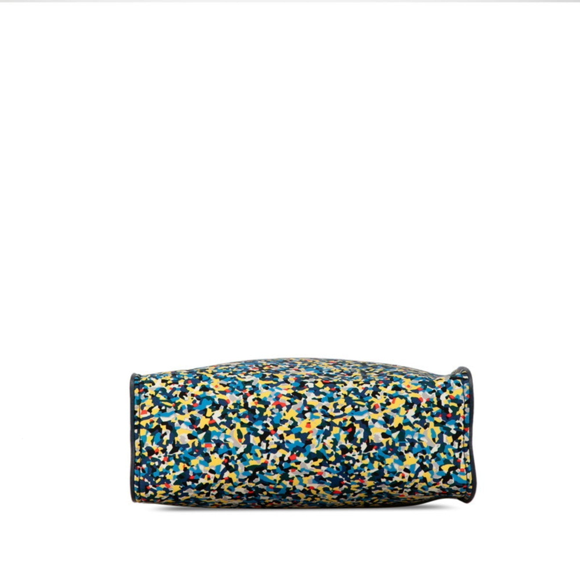 Fendi  Navy Nylon Leather Handbag Tote Bag ()
