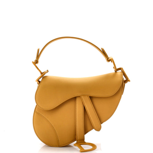 Dior Ultra Matte Saddle Handbag Leather Mini