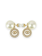 Tribales Resin Pearls Earrings Gold Dior