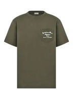 Atelier Chest Pocket Cotton Jersey Short Sleeve T-Shirt Khaki Dior